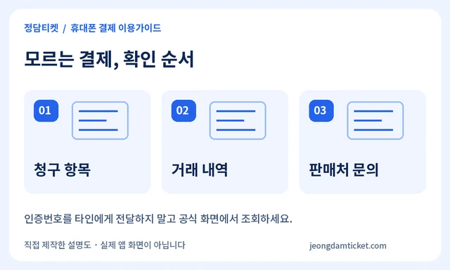 모르는 결제, 확인 순서