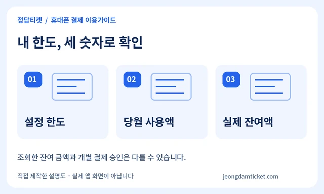내 한도, 세 숫자로 확인